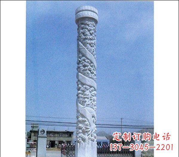 达州中领雕塑厂家-优质定制龙柱石雕