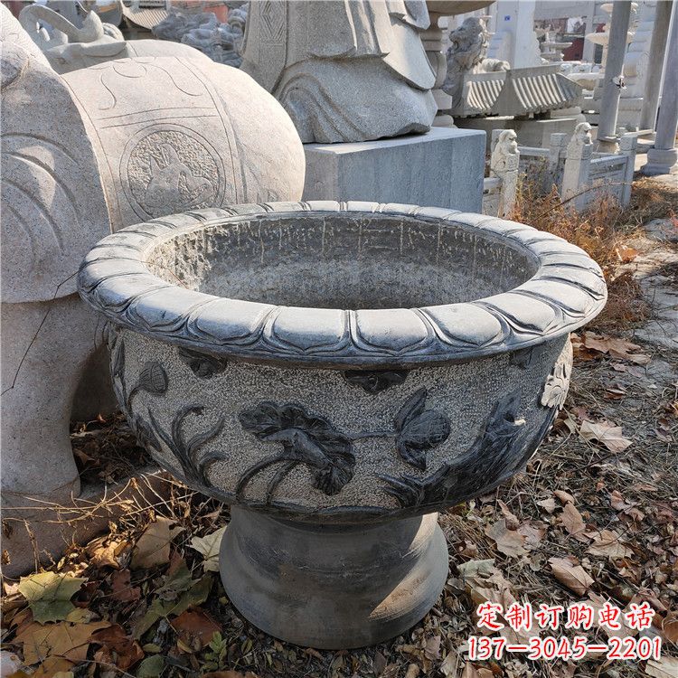 达州石雕花盆鱼缸