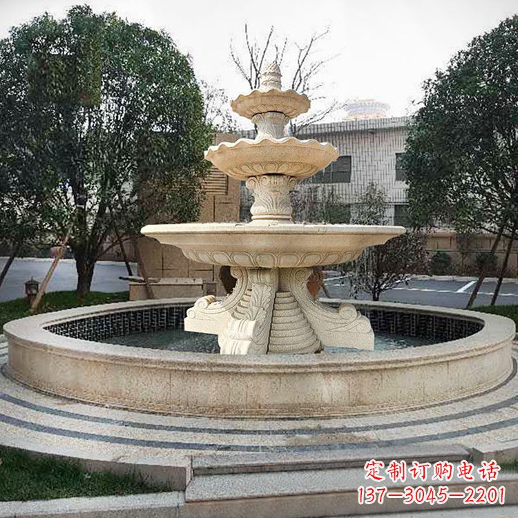 达州石雕花盆喷泉