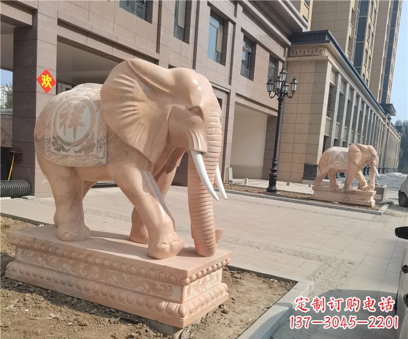达州石雕卷鼻大象