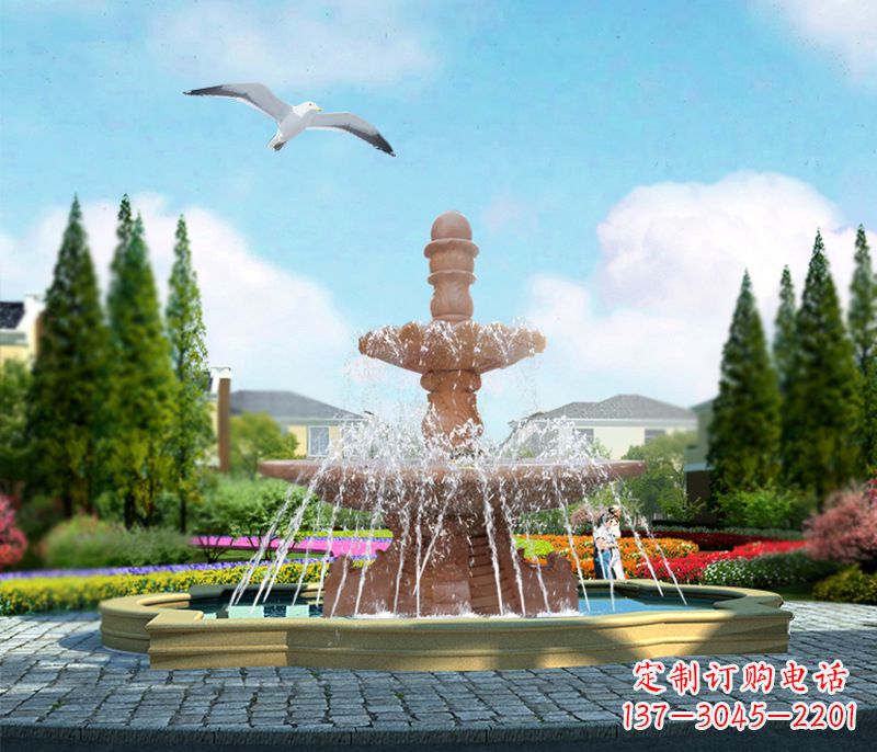 达州石雕流水招财喷泉
