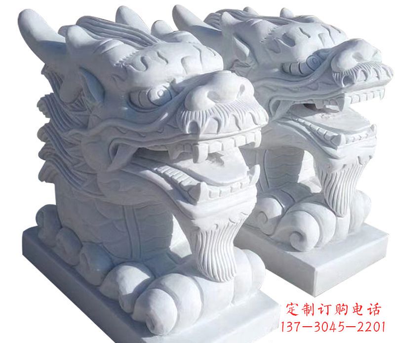 达州精致石雕龙头雕塑,打造建筑雕塑景观