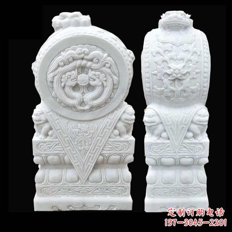 达州中领雕塑精心打造的石雕门墩雕塑,采用优质…