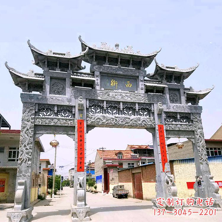 达州石雕牌坊雕塑