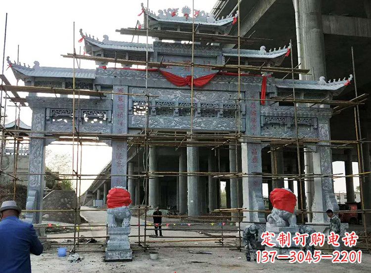 达州石雕牌坊|精致细腻的石雕雕塑