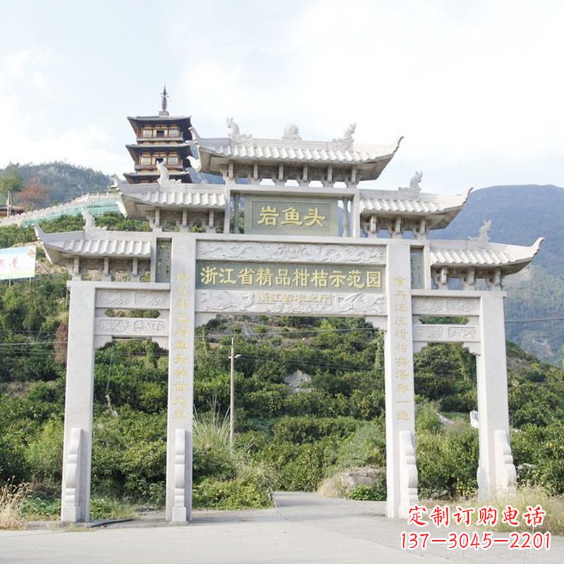 达州精美的牌楼雕塑,象征着一种贵族文化