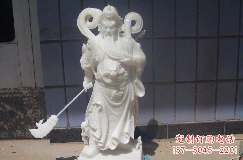达州石雕武财神提刀关公