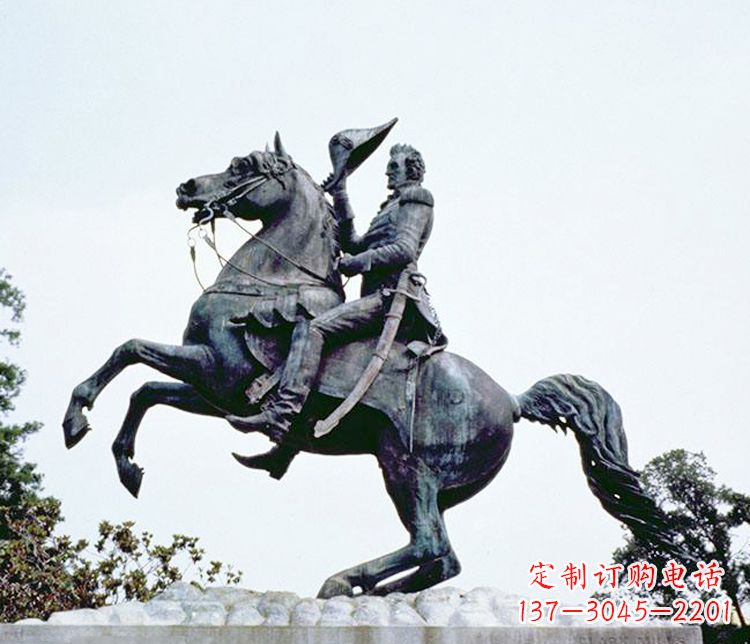 达州石雕西方骑马人物雕塑