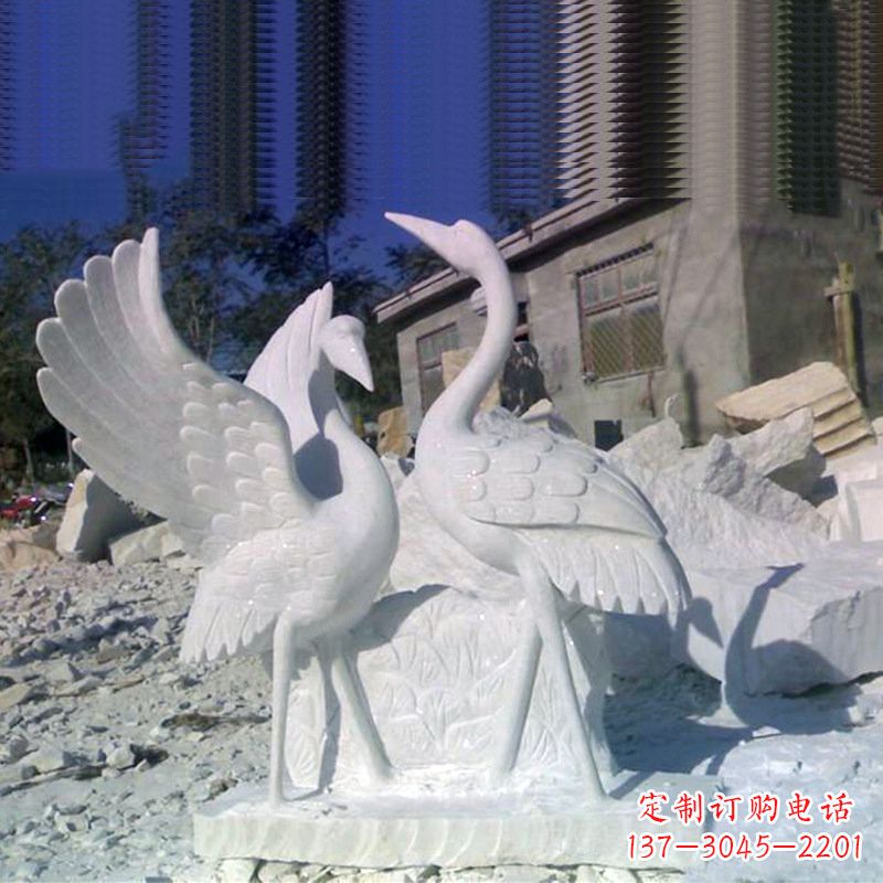 达州石雕仙鹤低头