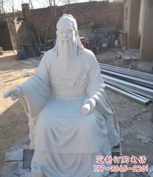 达州石雕校园孔子人物雕塑