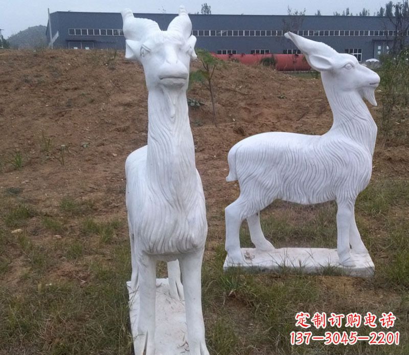 达州石雕羊动物雕塑