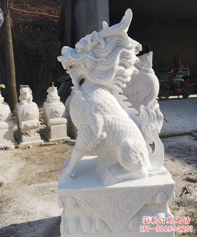 达州石雕镇宅麒麟神兽雕塑