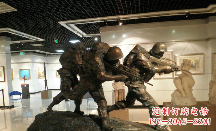 达州士兵突击战士铜雕