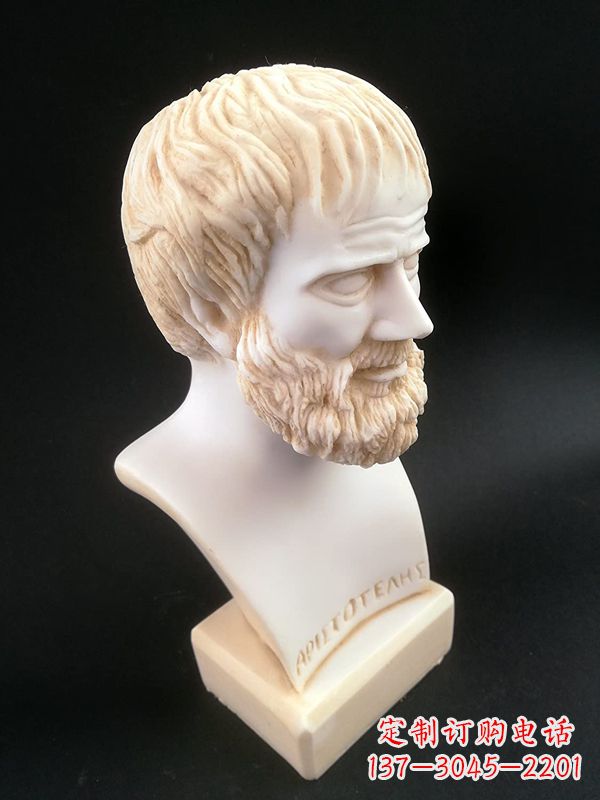 达州世界古代史上伟大的哲学家亚里士多德石雕胸像古希腊人物雕塑