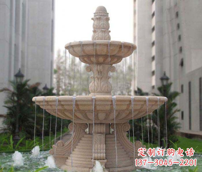 达州双层喷泉小区石雕