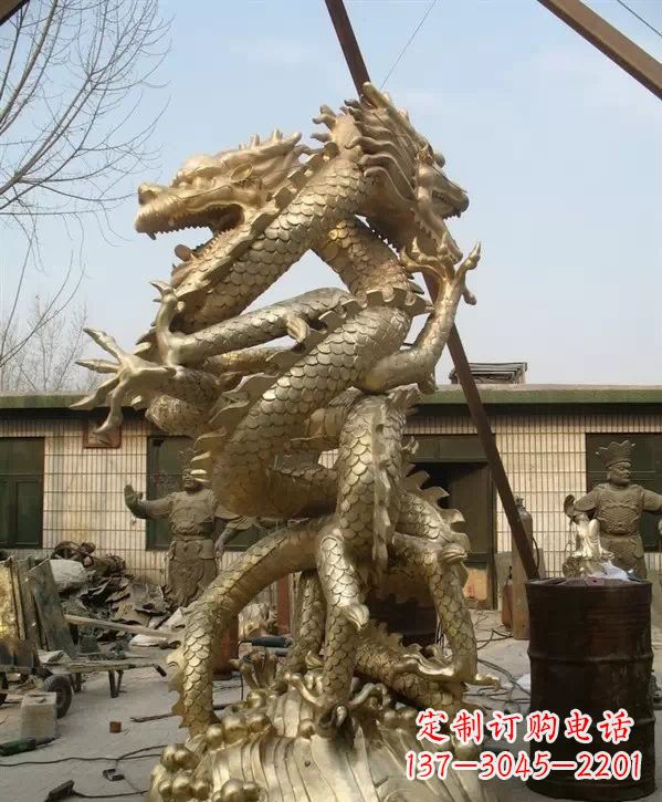 达州双龙铜雕