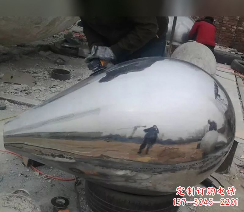 达州水滴不锈钢商场雕塑