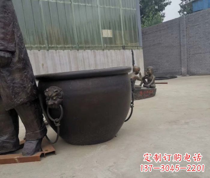 达州水缸铜雕塑 (2)