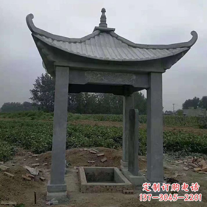 达州四角庭院石凉亭