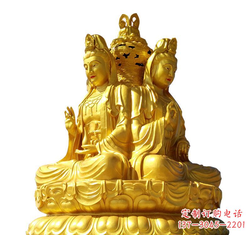 达州四面观音菩萨铜像