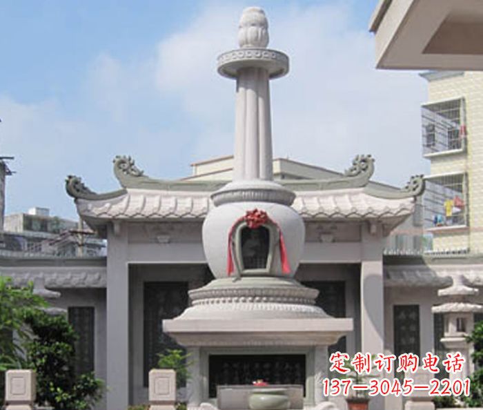 达州寺庙景观舍利塔石雕 (4)