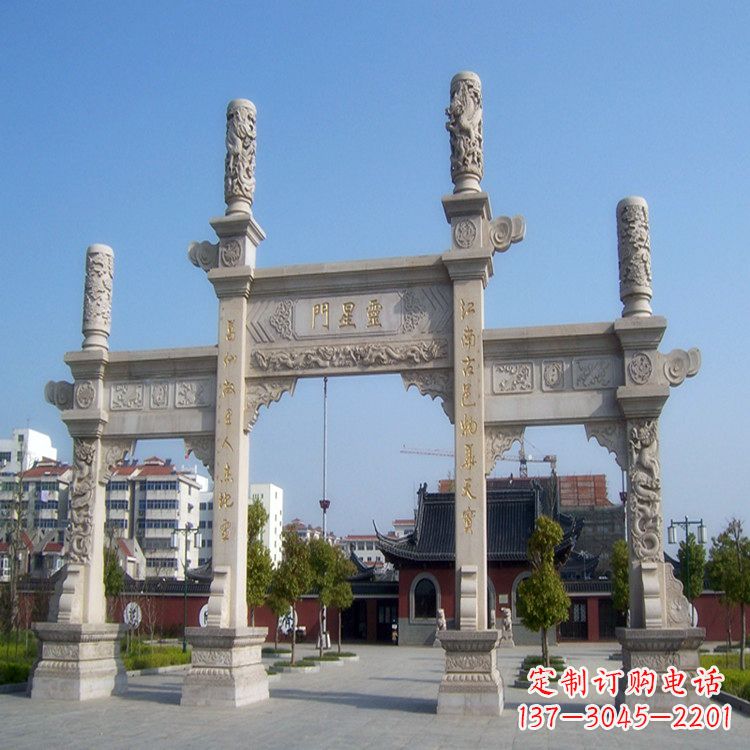 达州寺庙门口无楼牌坊