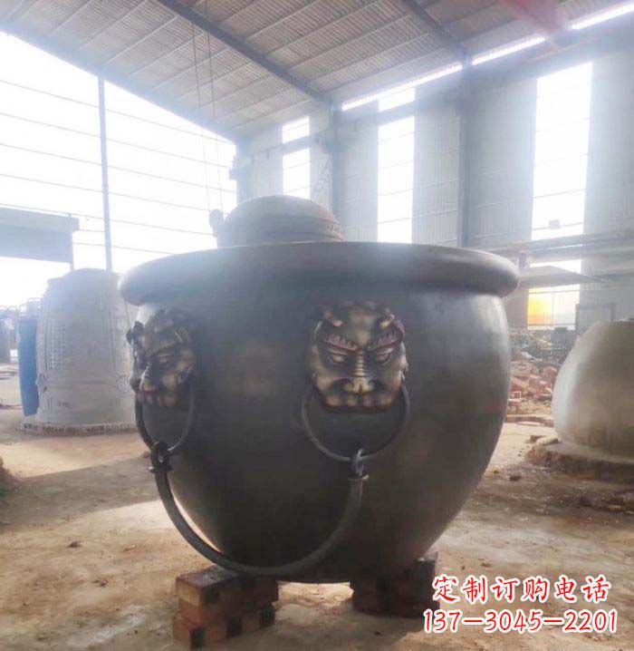 达州寺庙水缸铜雕
