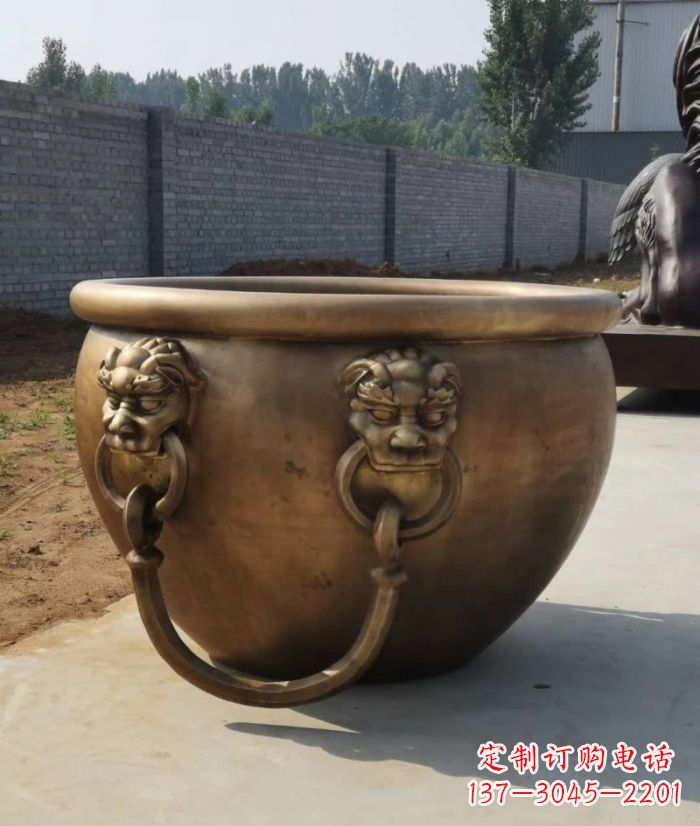 达州寺庙铜雕水缸