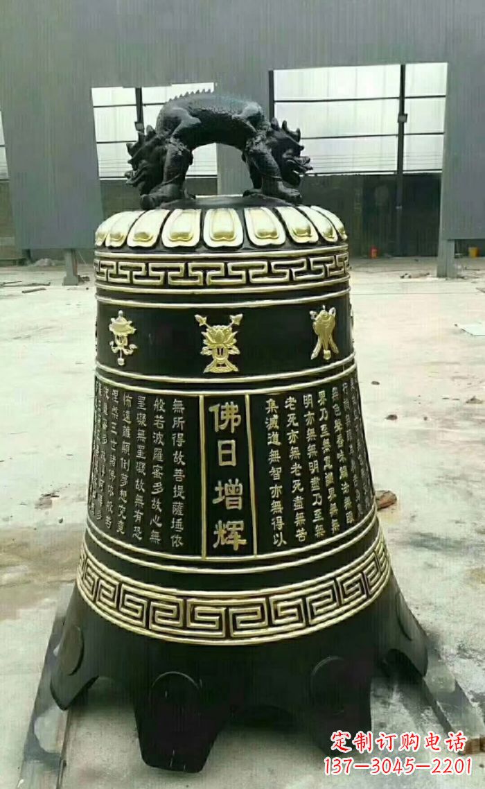 达州寺庙铜钟雕塑 (6)