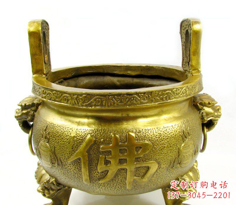 达州寺庙香炉铜雕 (6)