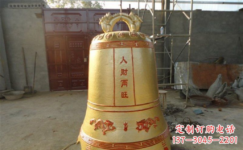 达州寺庙铸铜钟雕塑