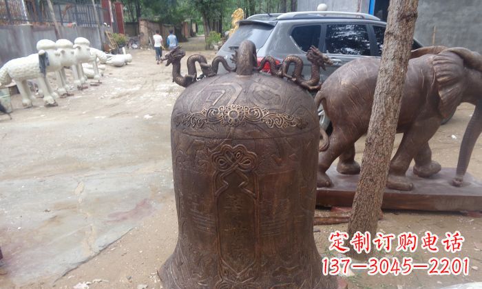 达州寺庙铸铜钟铜雕 (3)