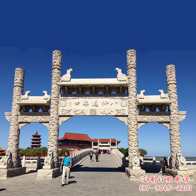 达州寺院大门无楼石牌坊