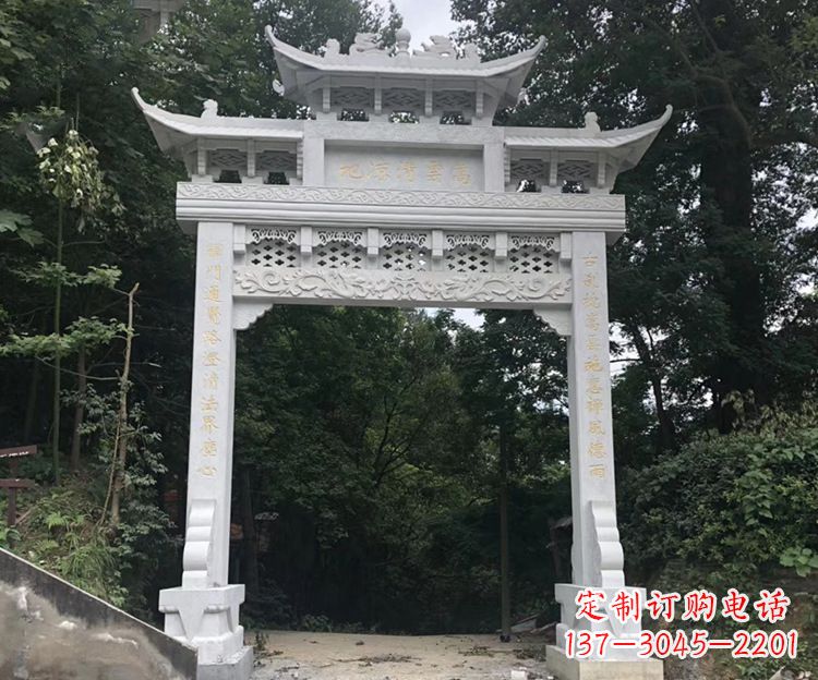 达州寺院牌坊石雕