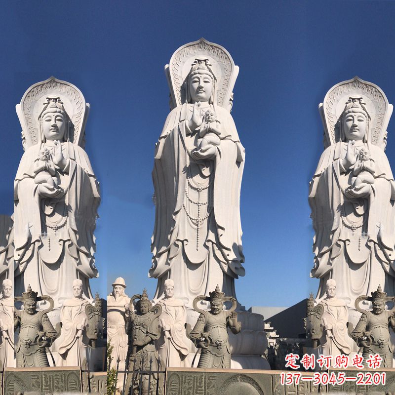 达州送子观音大型石雕塑