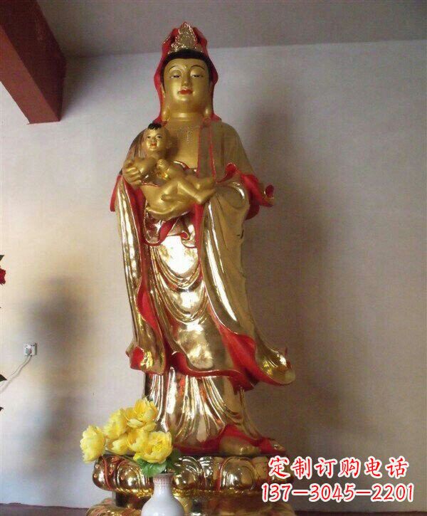达州送子观音铜雕 (2)