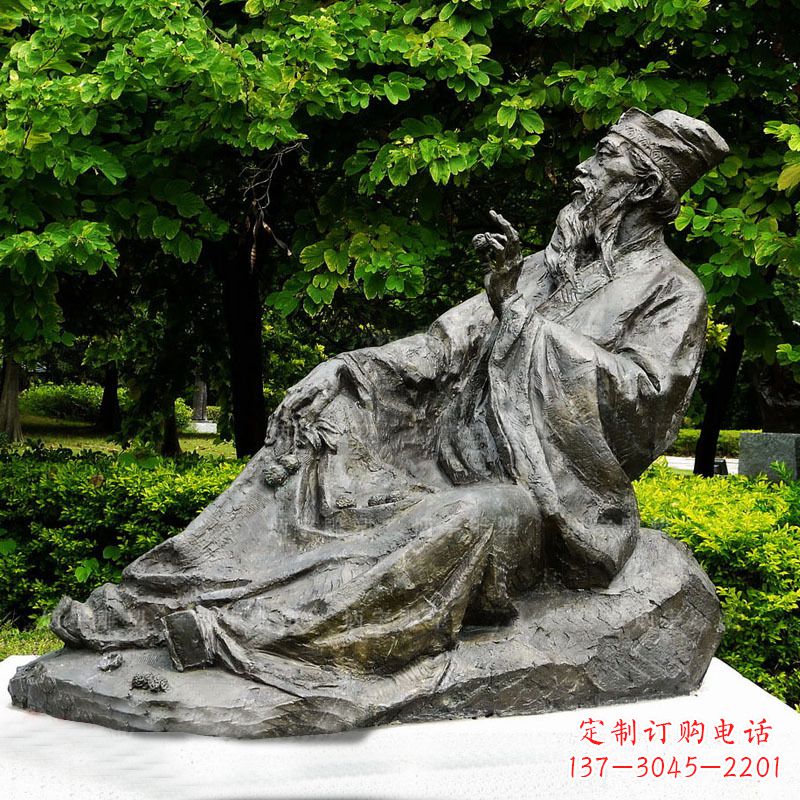 达州苏轼雕像古代历史名人北宋著名文学家书画家铜雕