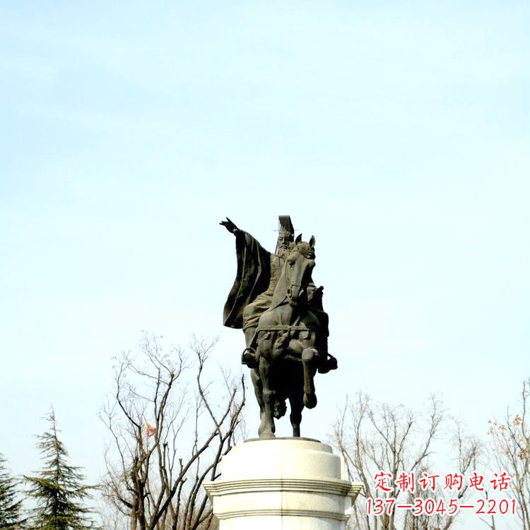 达州隋文帝杨坚铜雕塑像