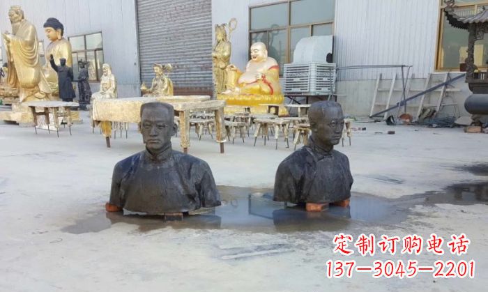 达州陶行知半身像铜雕