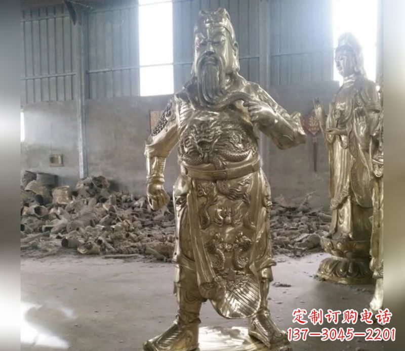 达州提刀关公武财神铜雕