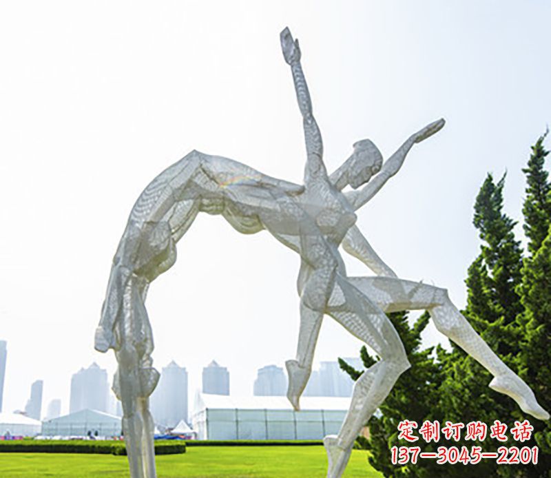 达州体操运动员不锈钢雕塑