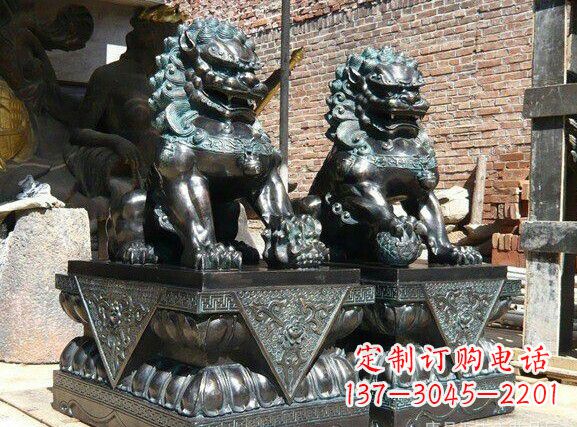达州天安门狮子铜雕塑