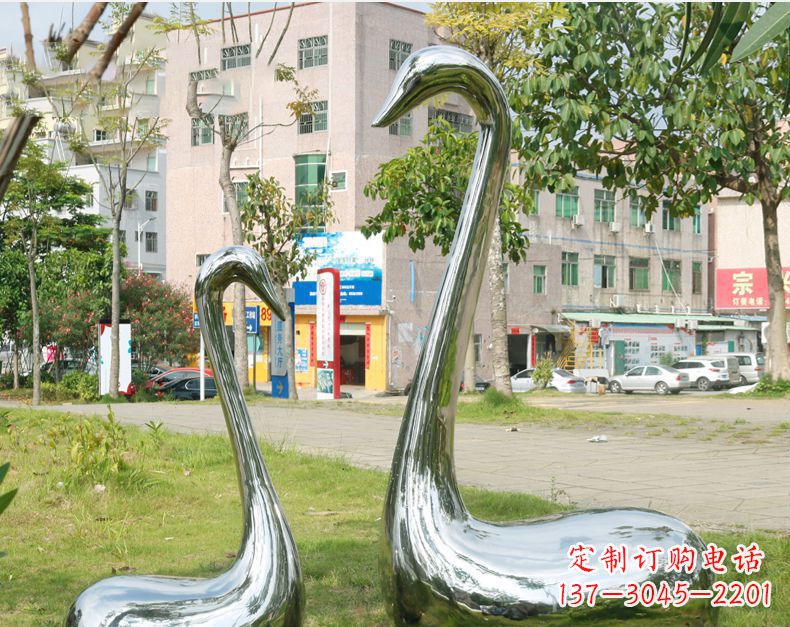 达州天鹅抽象不锈钢雕塑112