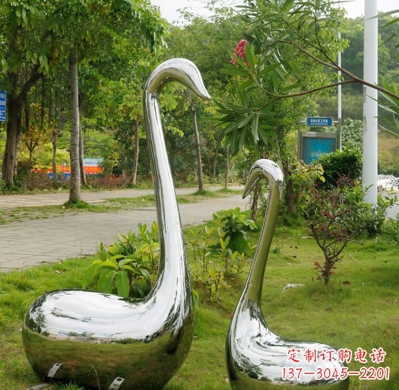 达州天鹅抽象不锈钢雕塑