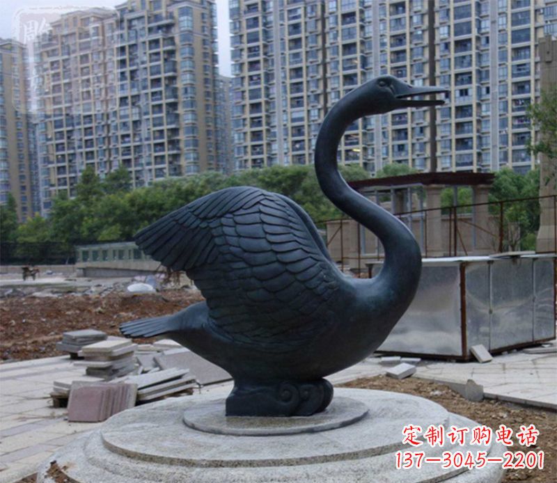 达州天鹅动物铜雕