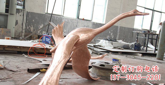 达州天鹅铸铜动物铜雕