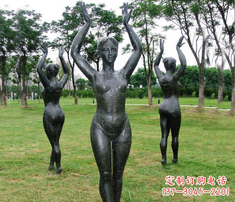 达州跳芭蕾舞的女孩铜雕