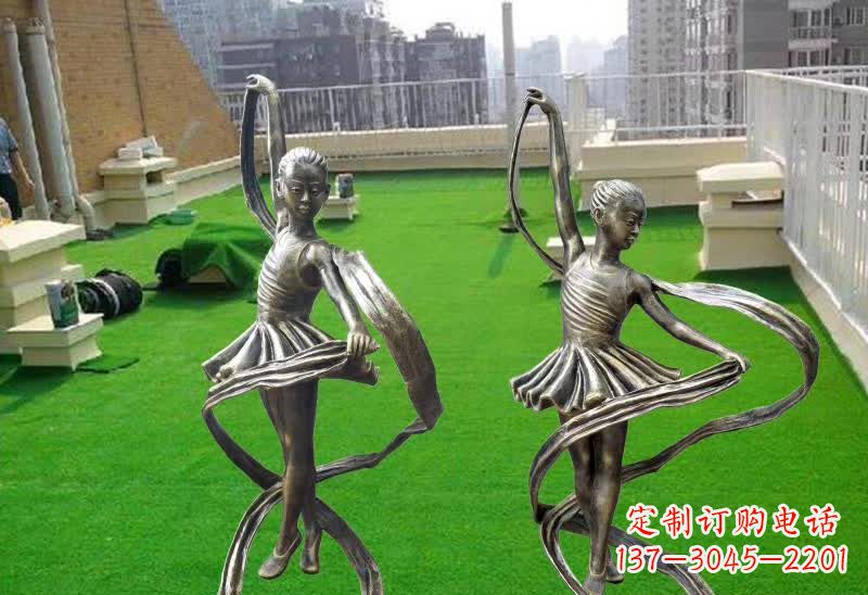 达州跳舞的女孩铜雕