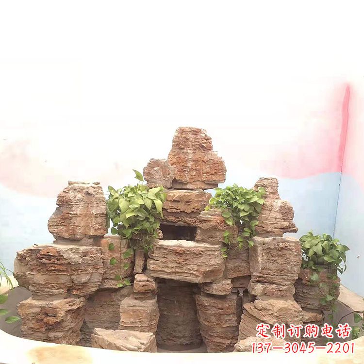 达州庭院园林假山鱼池