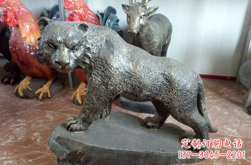 达州铜雕豹子雕塑